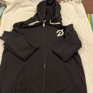 B14 Peloton black zip-up hoodie, cycling size M
